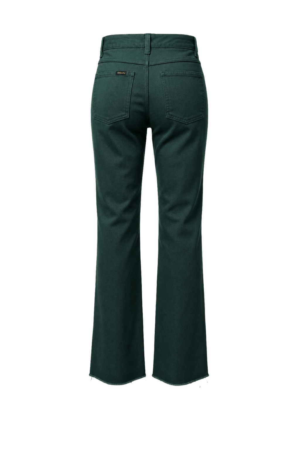 1970s Green Cotton Blend Trousers - Back View