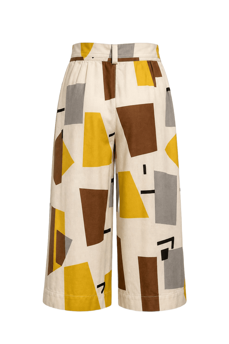 1980s Beige Cotton Shorts - Back View