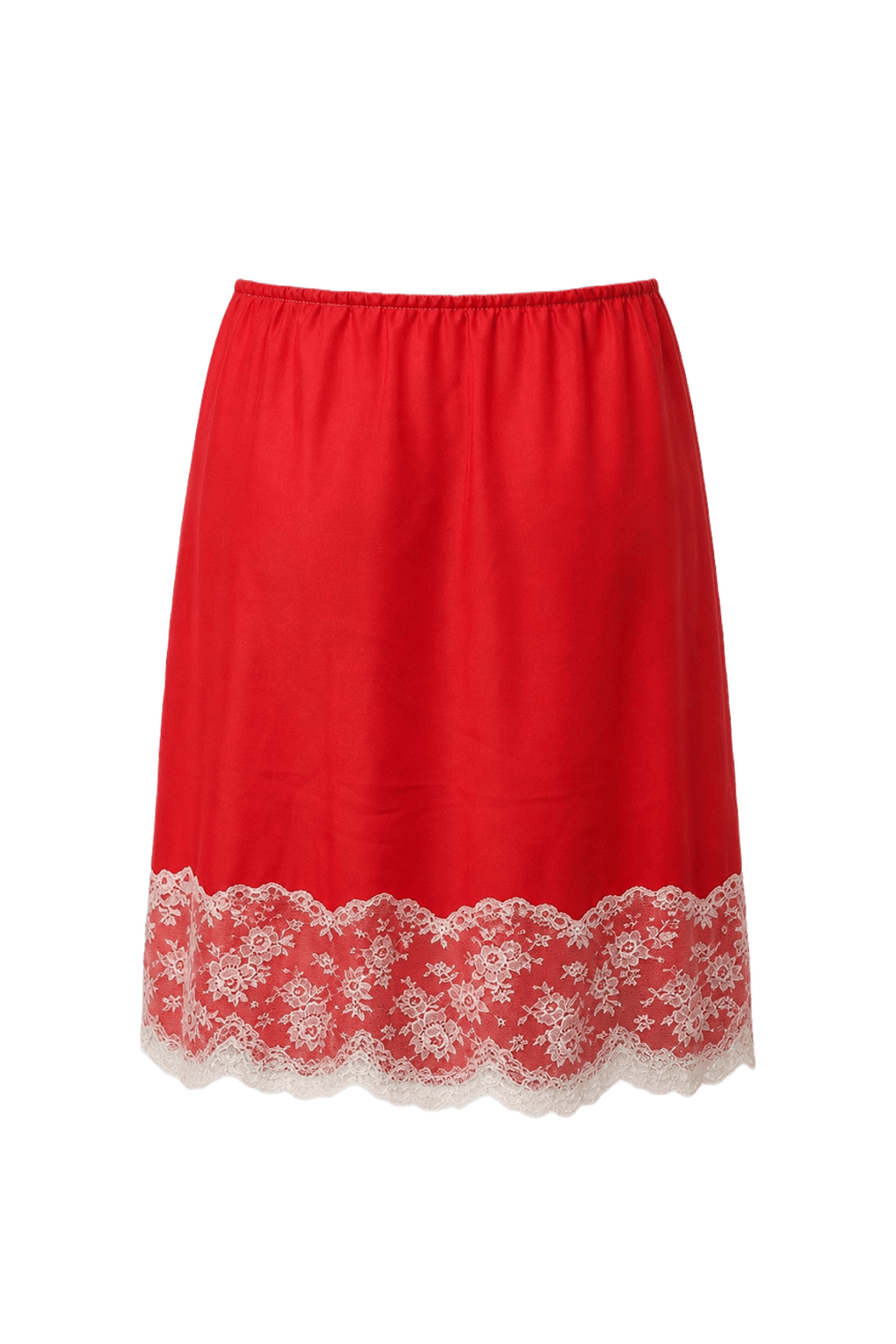 1980s Red Polyester Skirt - Back View