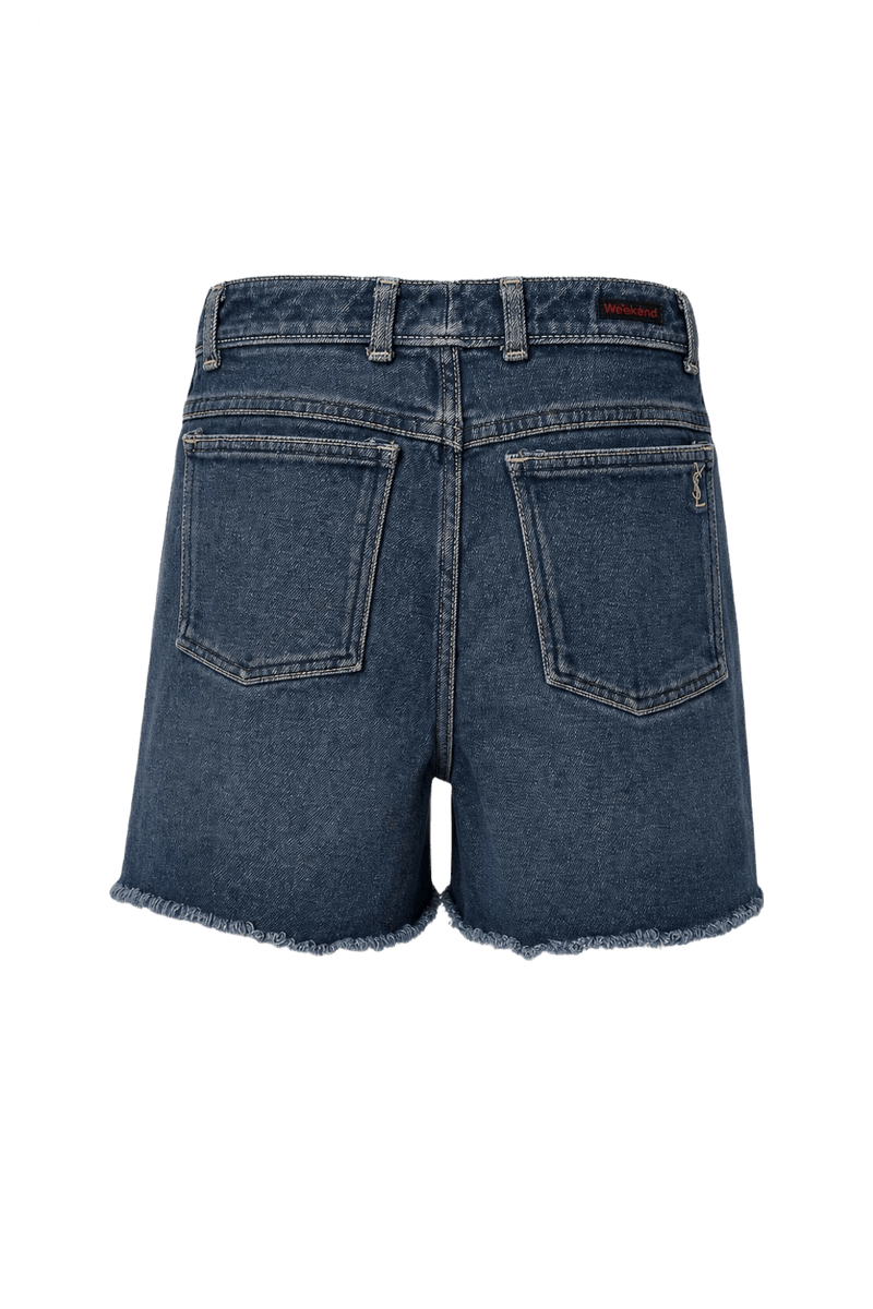 1970s Blue Denim Shorts - Back View