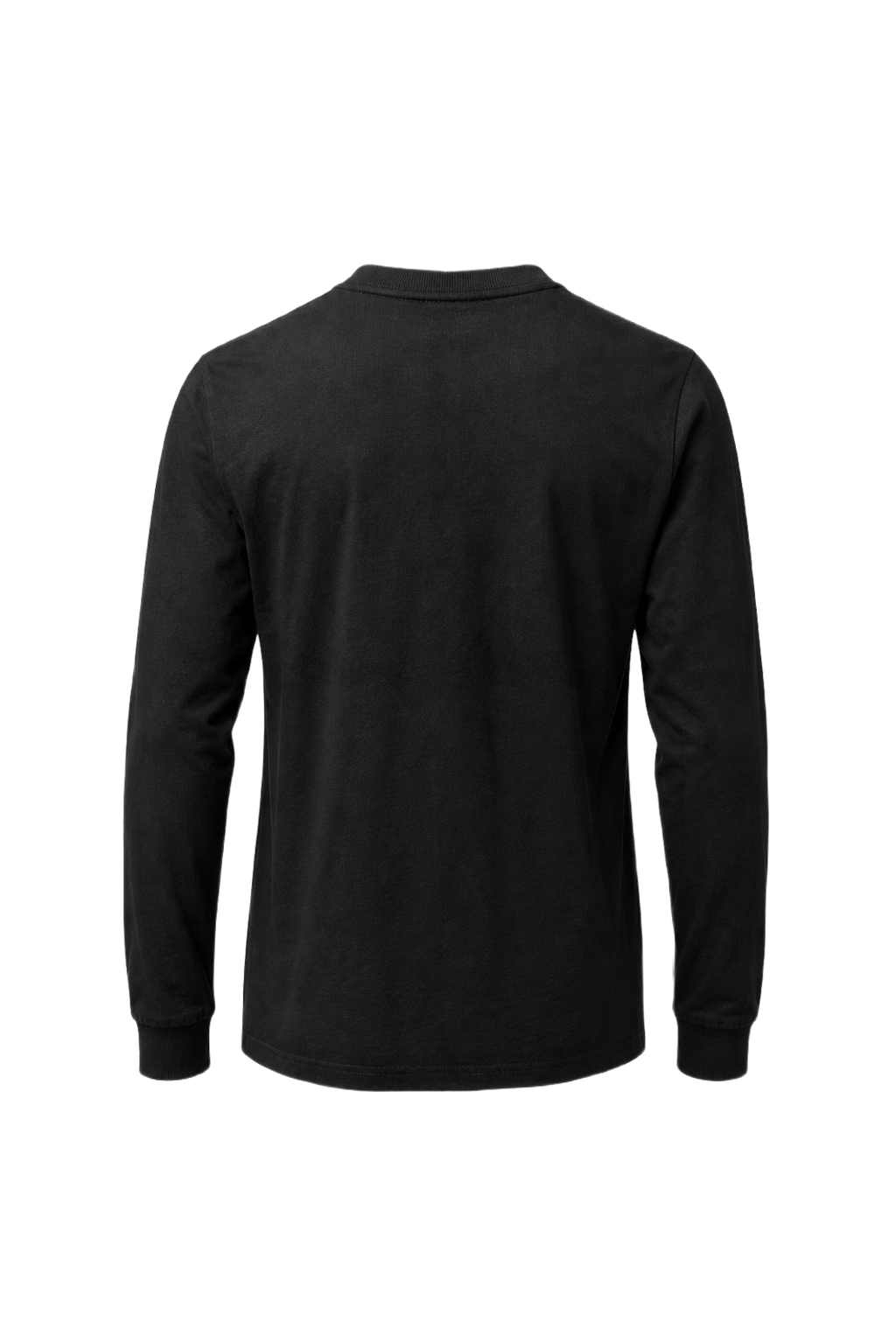 1990s Black Cotton Long-Sleeve T-Shirt - Back View