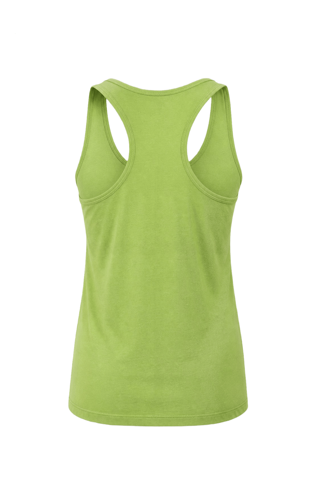 1990s Lime Green Cotton Tank Top - Back View
