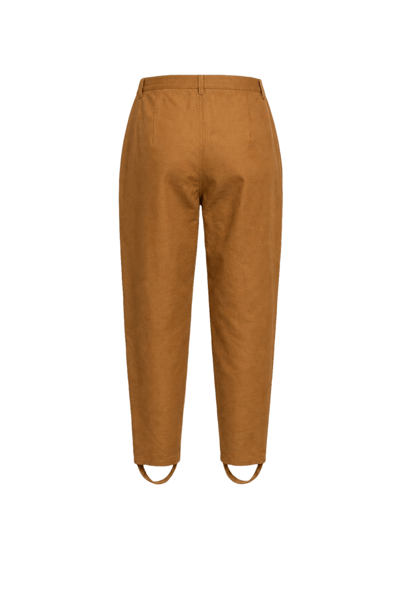 1960s Mustard Yellow Synthetic Blend Pants - Back View