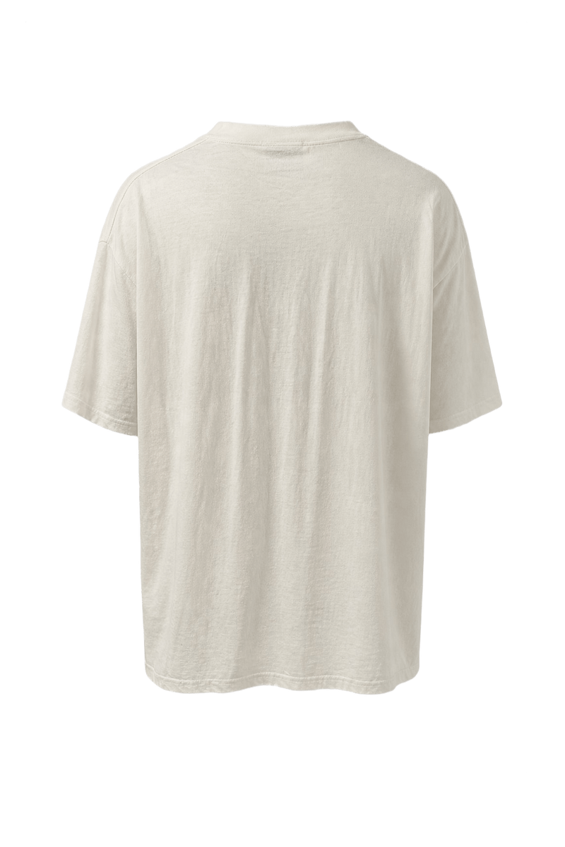 1990s Light Gray Cotton T-Shirt - Back View