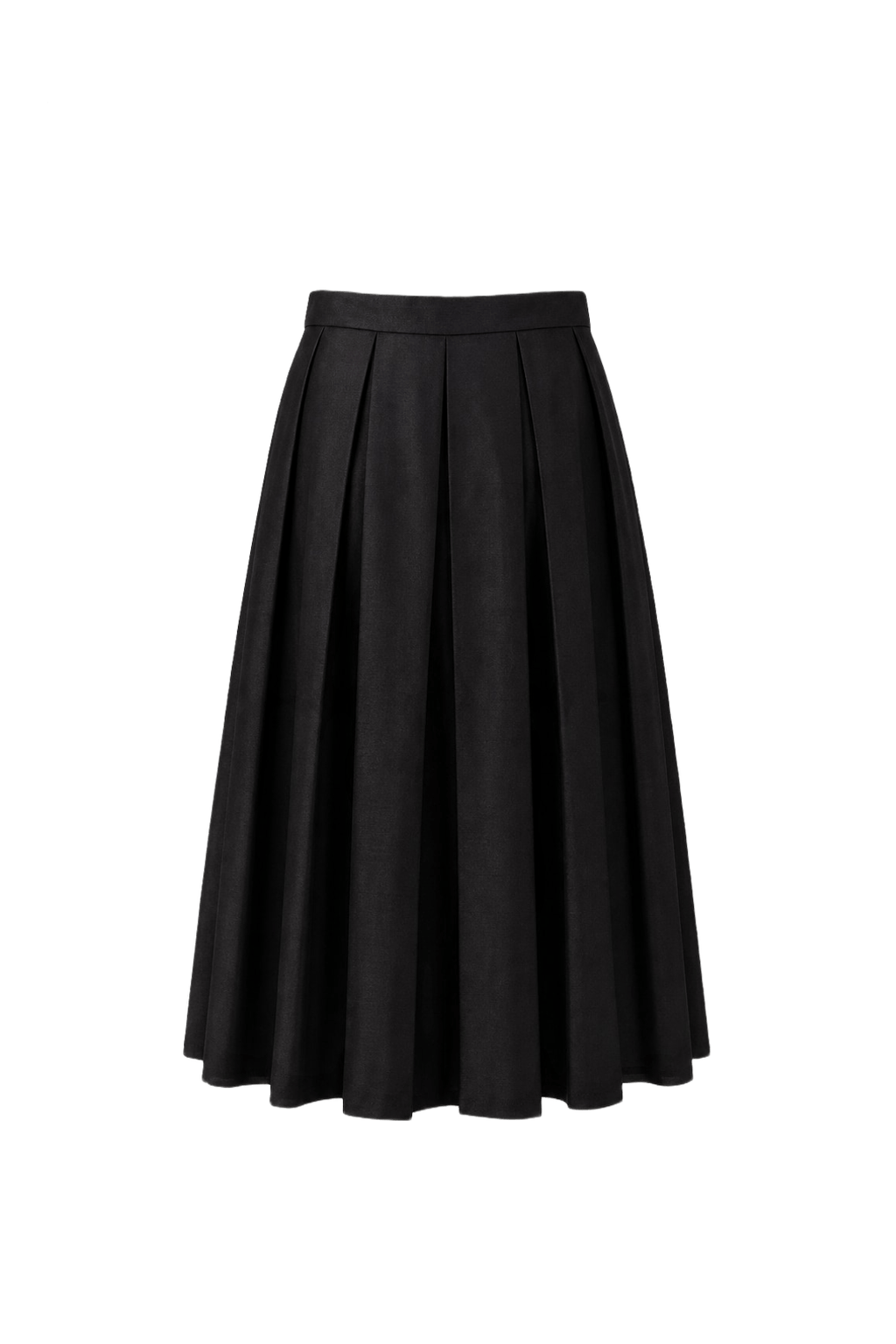 1960s Black Synthetic Blend Skirt - Back View