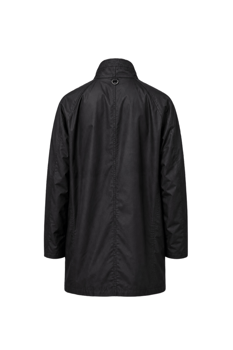 1990s Black Nylon Coat - Back View