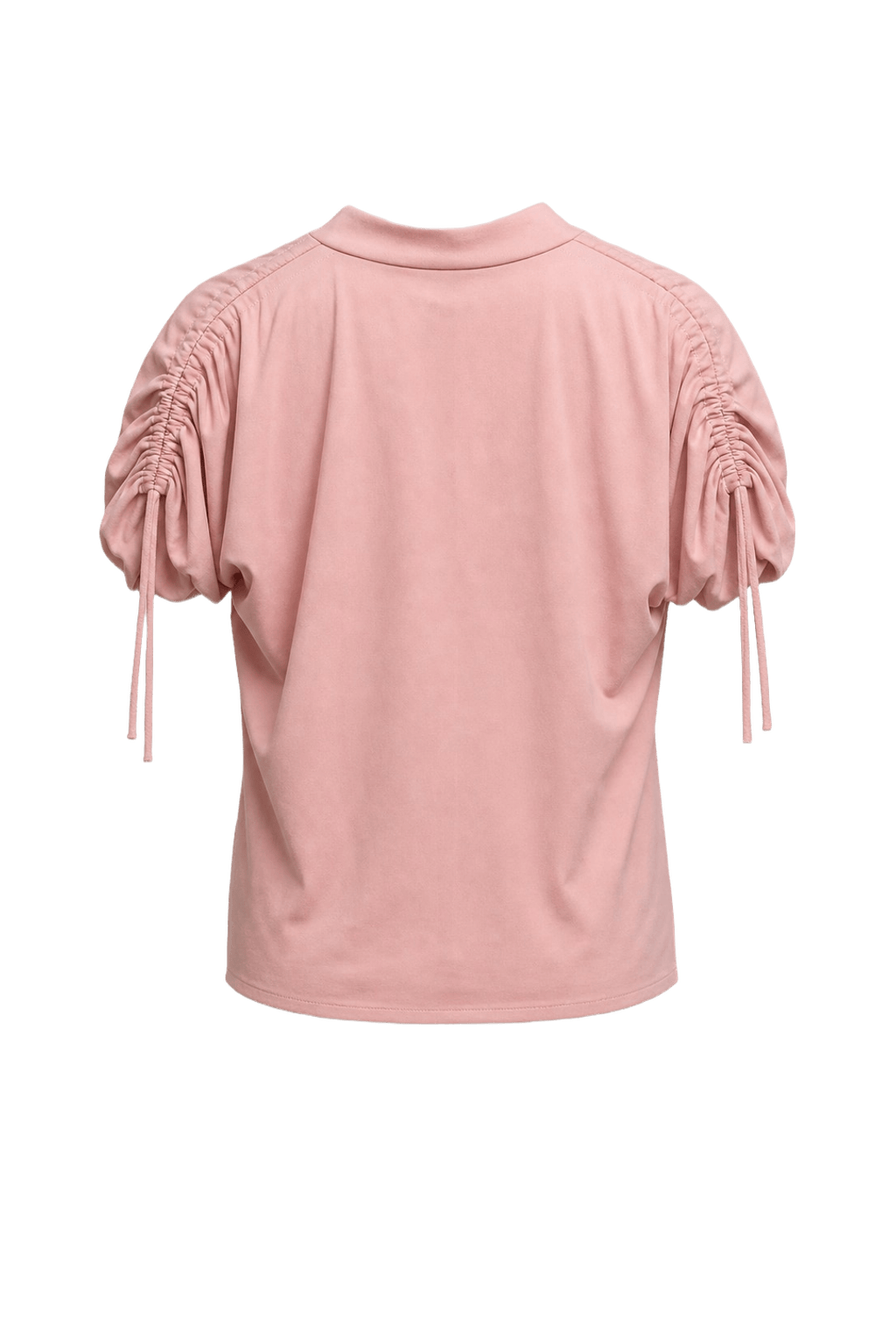 1970s Pastel Pink Polyester Blend Blouse - Back View