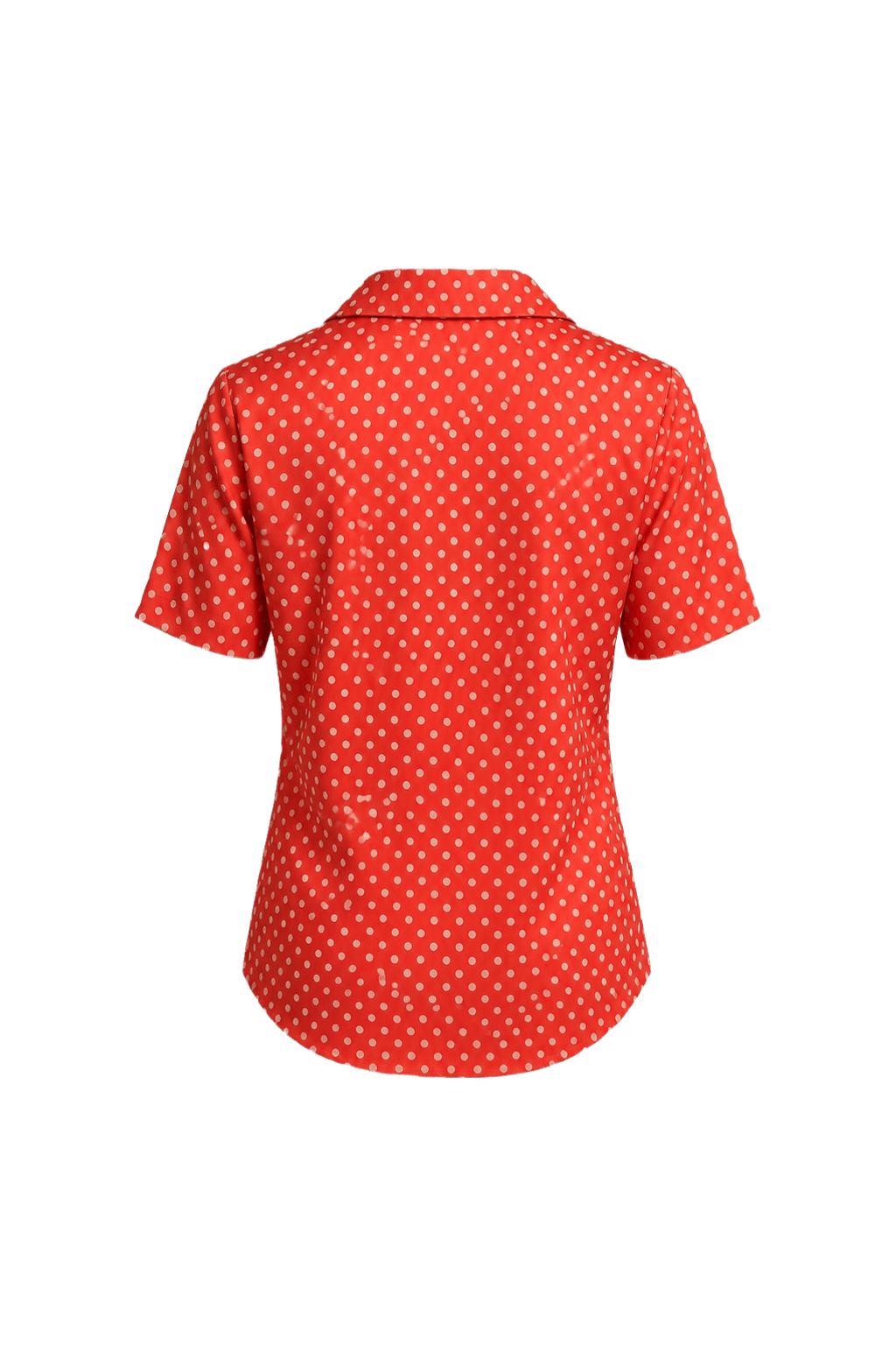 1960s Red Synthetic Blend Shirt - Back View