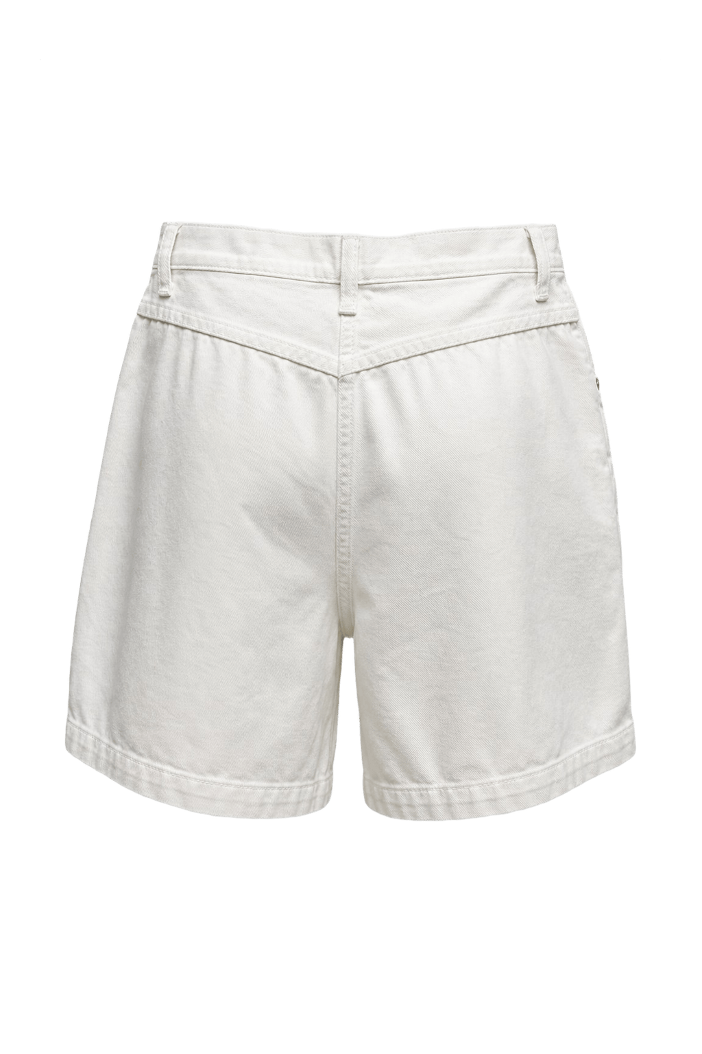 1980s White Cotton Shorts - Back View
