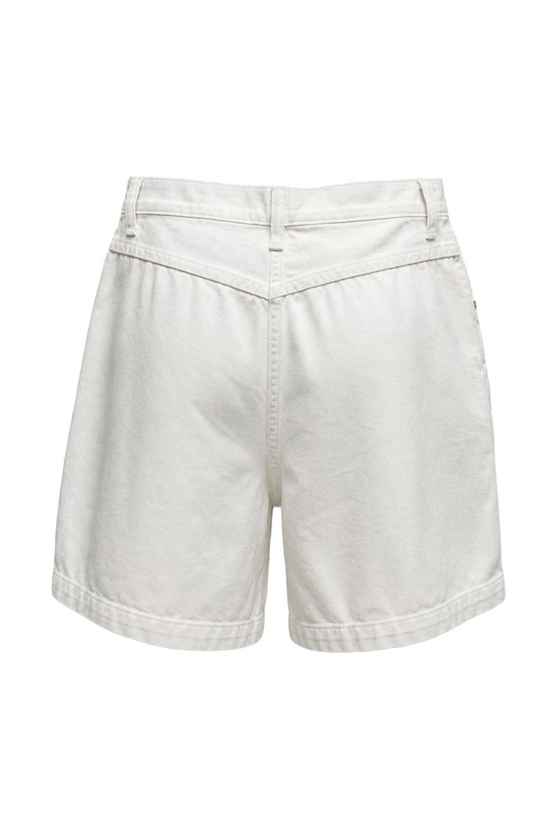 1980s White Cotton Shorts - Back View
