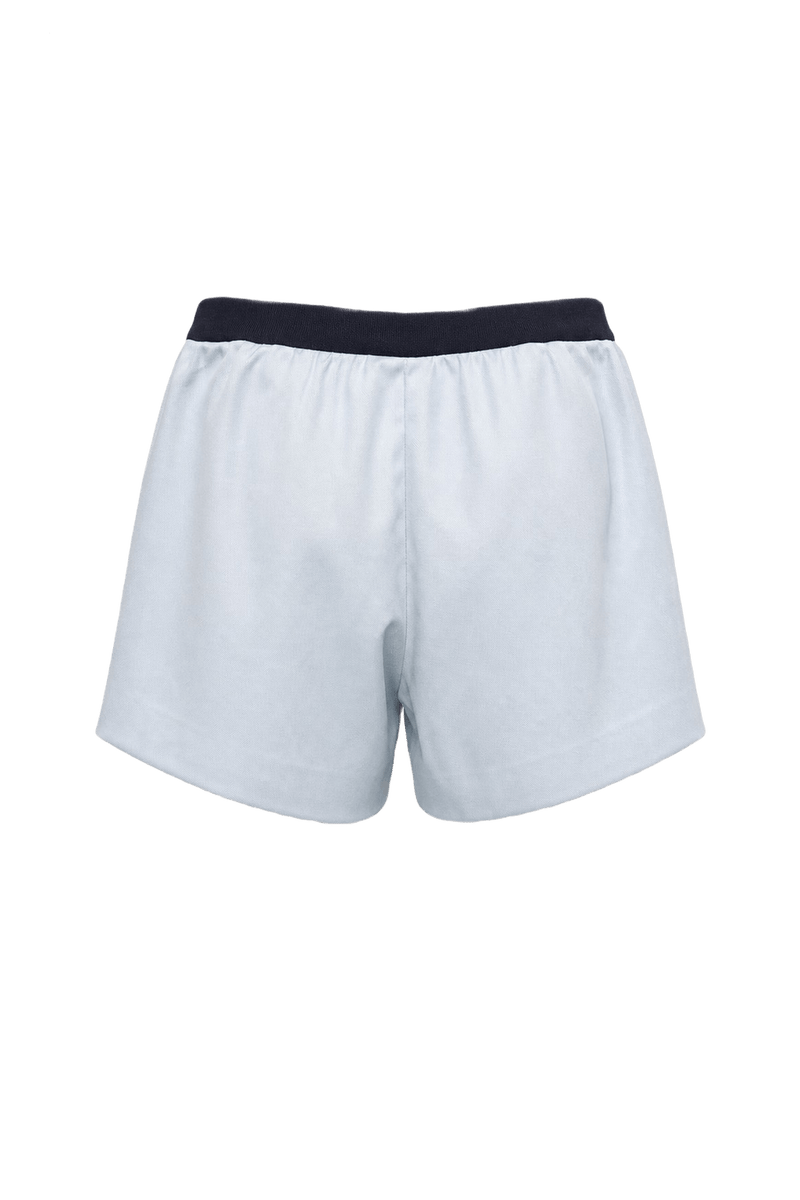 1970s Light Blue Cotton Shorts - Back View
