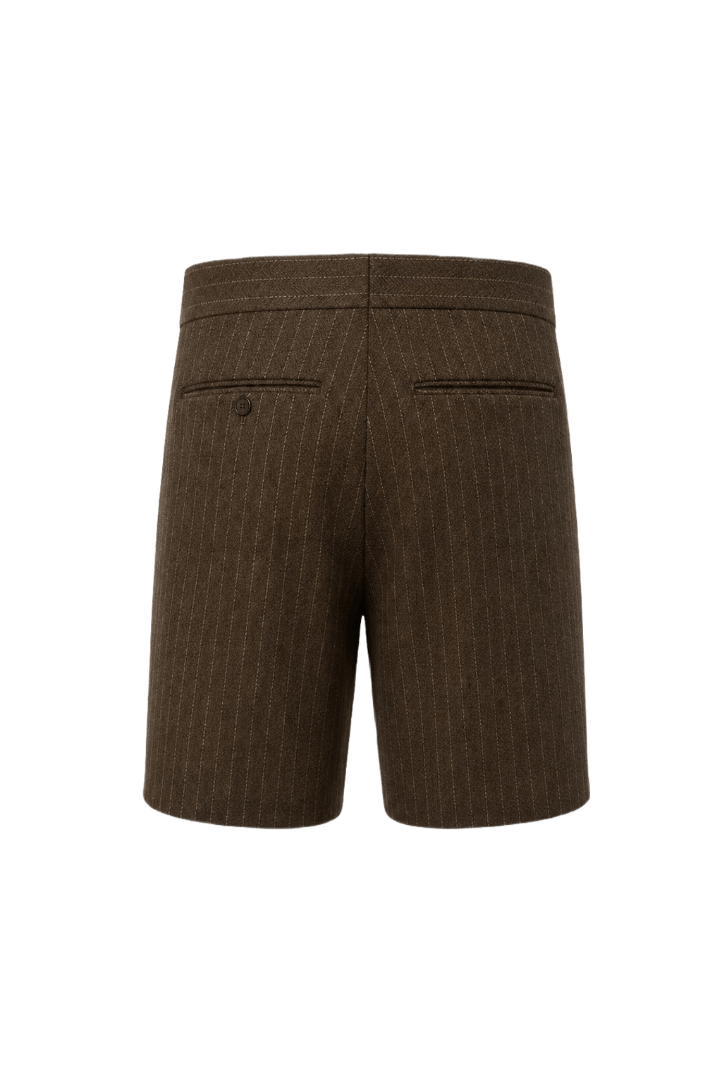 1960s Brown Polyester Blend Shorts - Back View