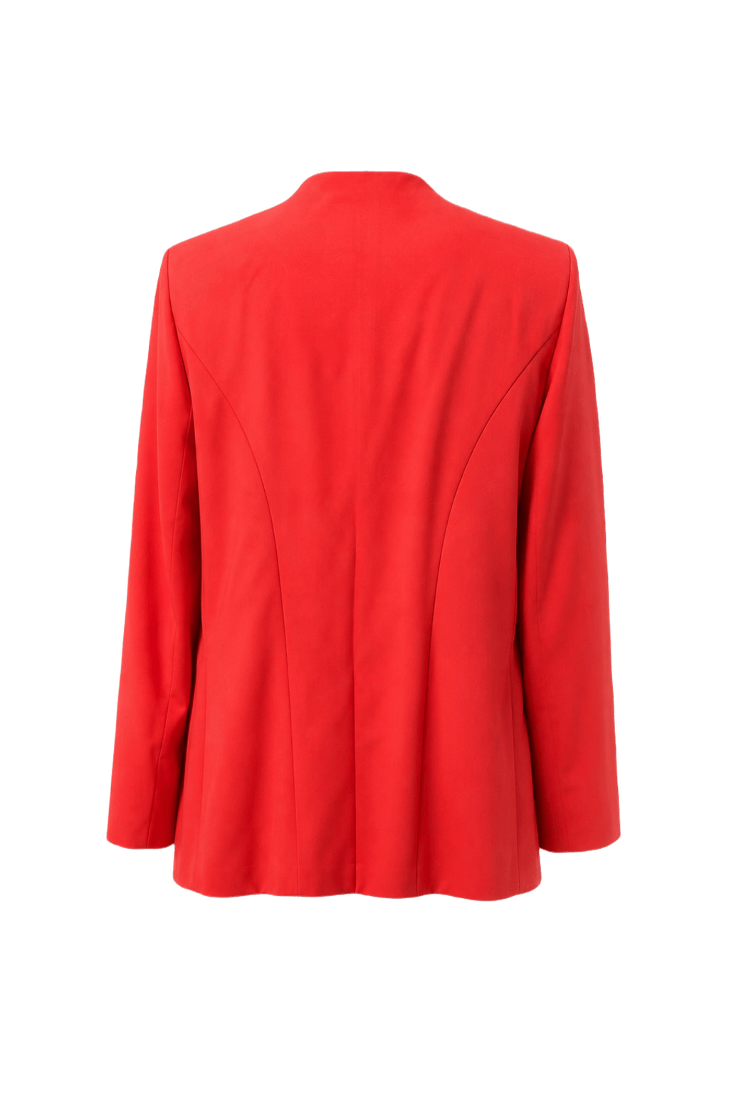 1980s Red Polyester Blazer - Back View