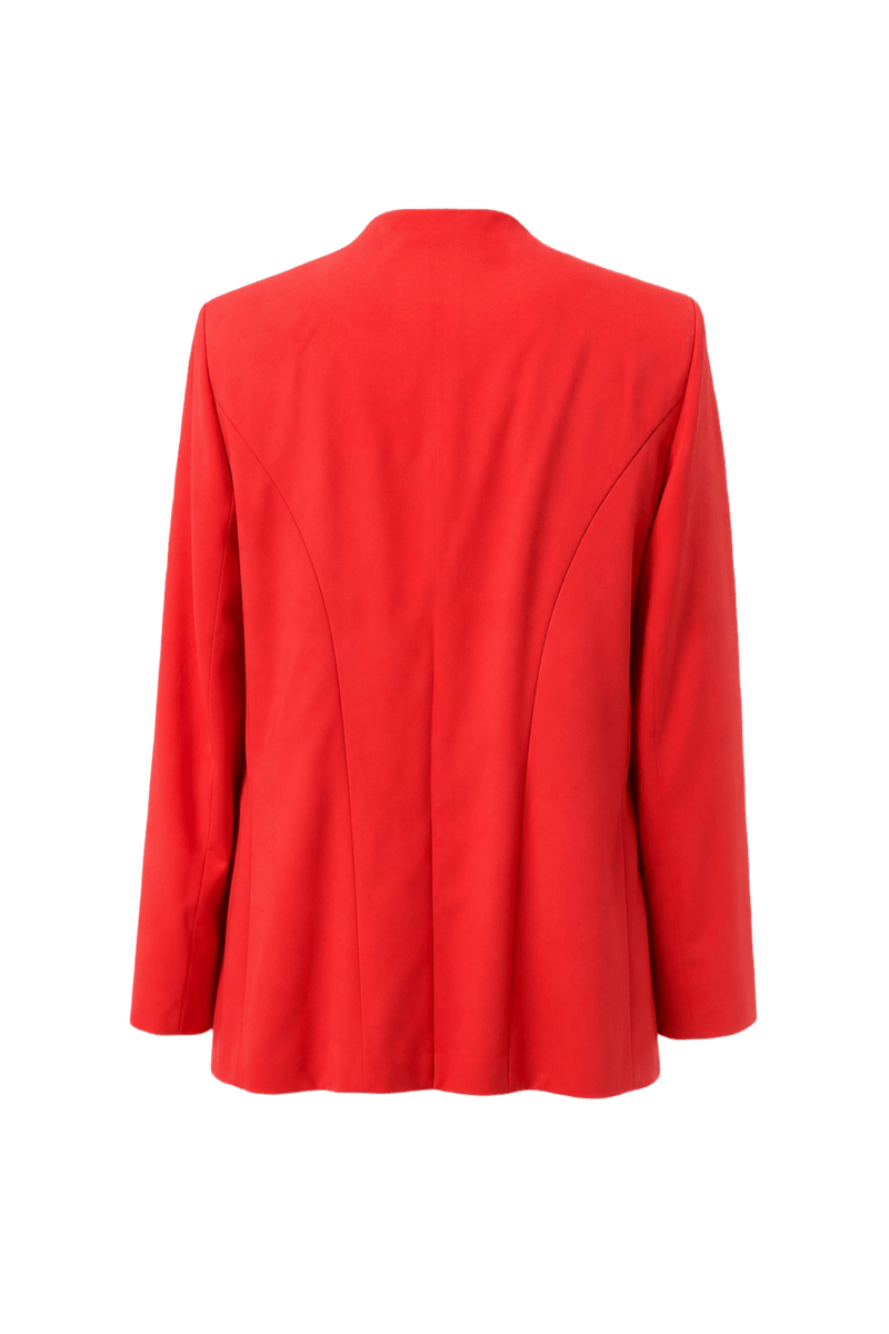 1980s Red Polyester Blazer - Back View