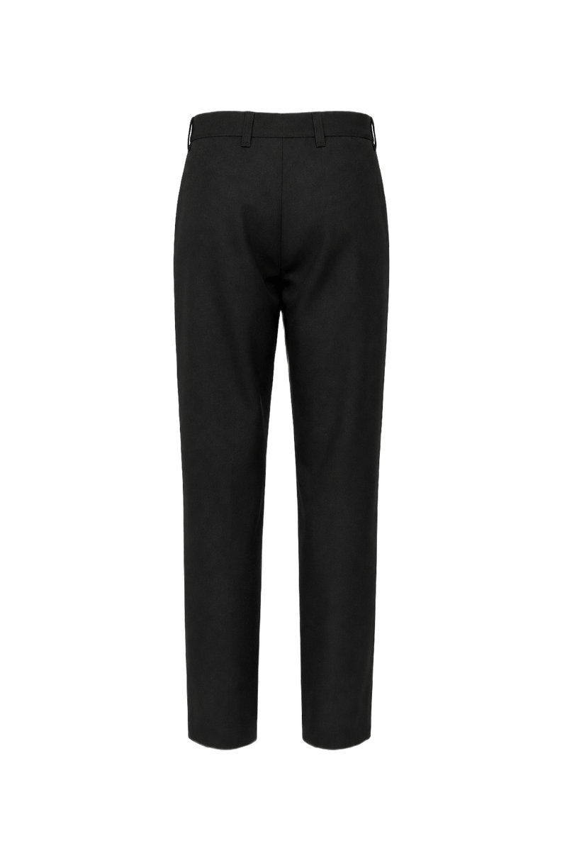 1960s Black Wool Blend Trousers - Back View