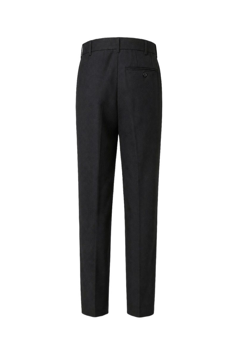 1990s Navy Blue Wool Blend Trousers - Back View