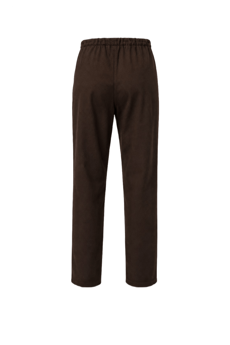 1970s Brown Cotton Blend Pants - Back View