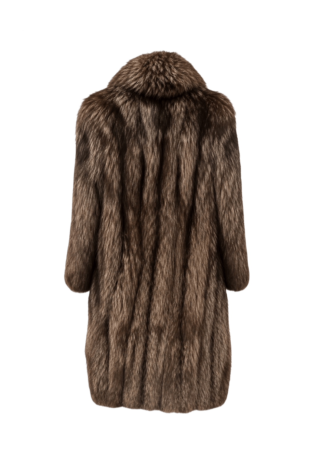 1990s Natural Brown Fur Coat - Back View