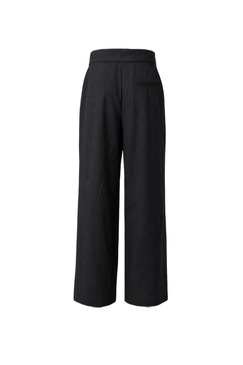 1990s Black Polyester Trousers - Back View