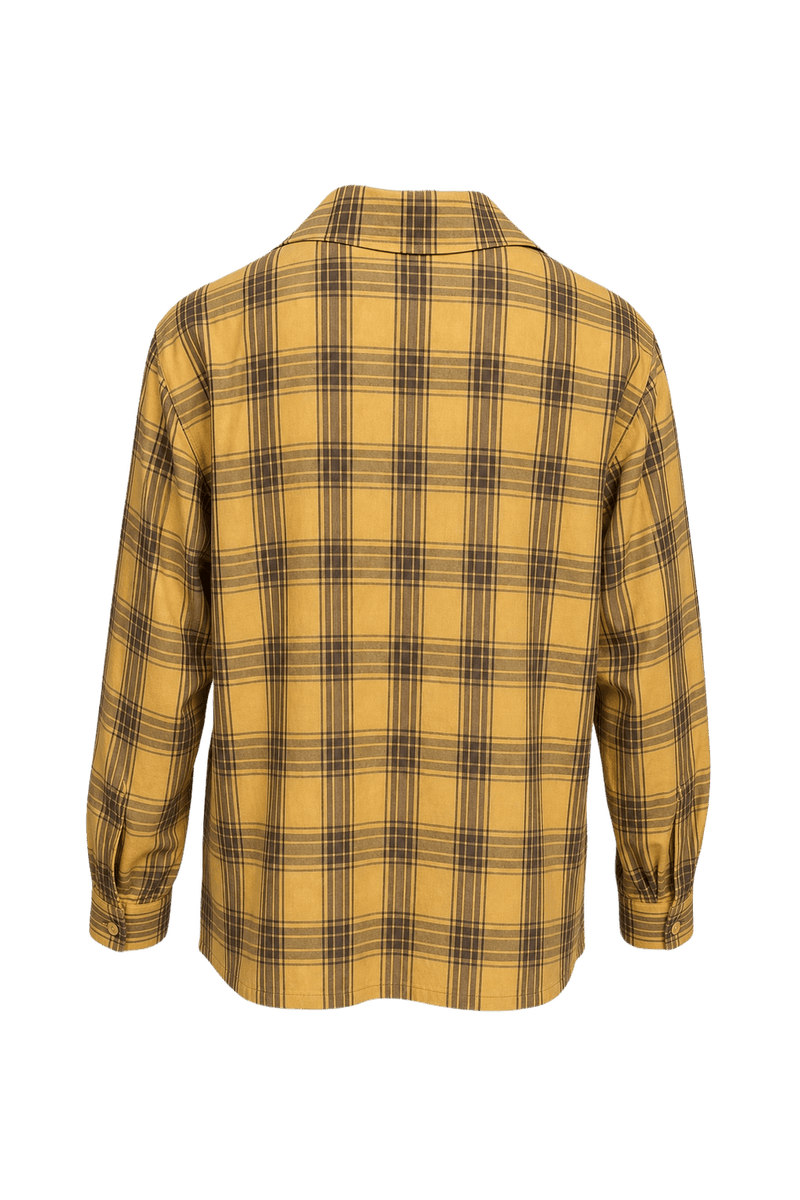 1980s Yellow Cotton Shirt - Back View