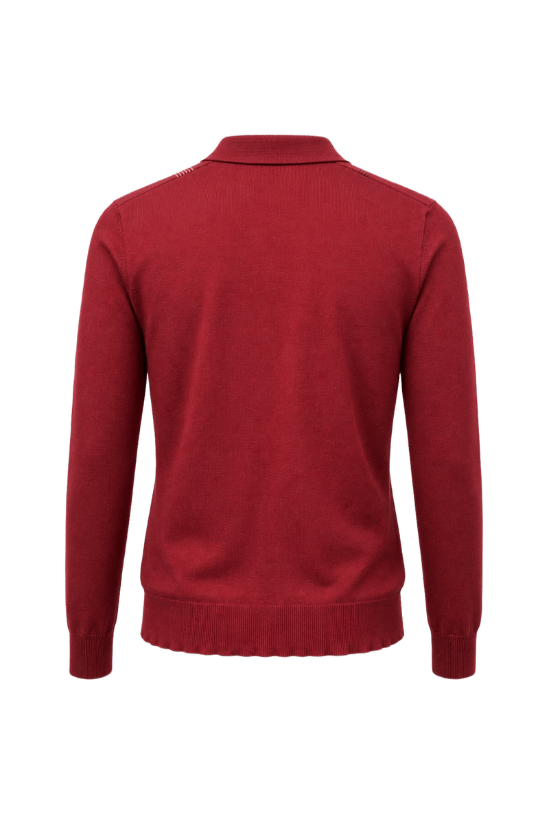 1970s Red Cotton Sweater - Back View