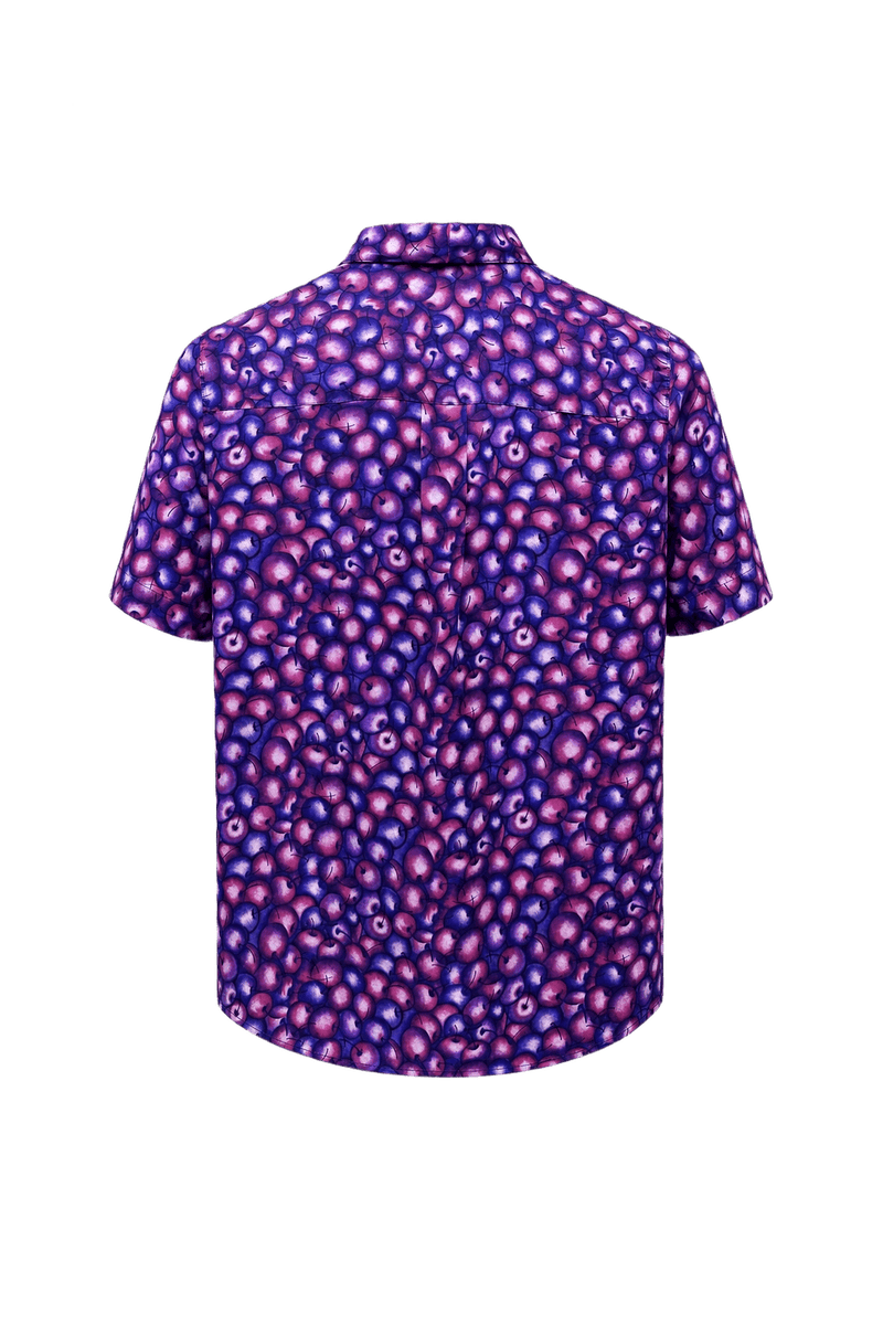 1980s Purple Silk Shirt - Back View