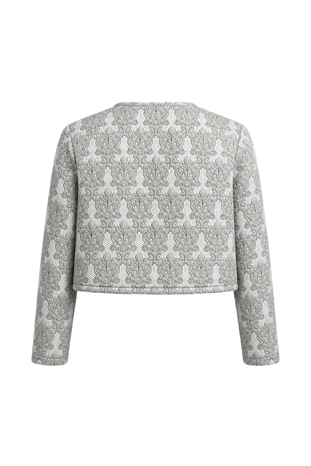 1960s Gray Cotton Blend Jacket - Back View