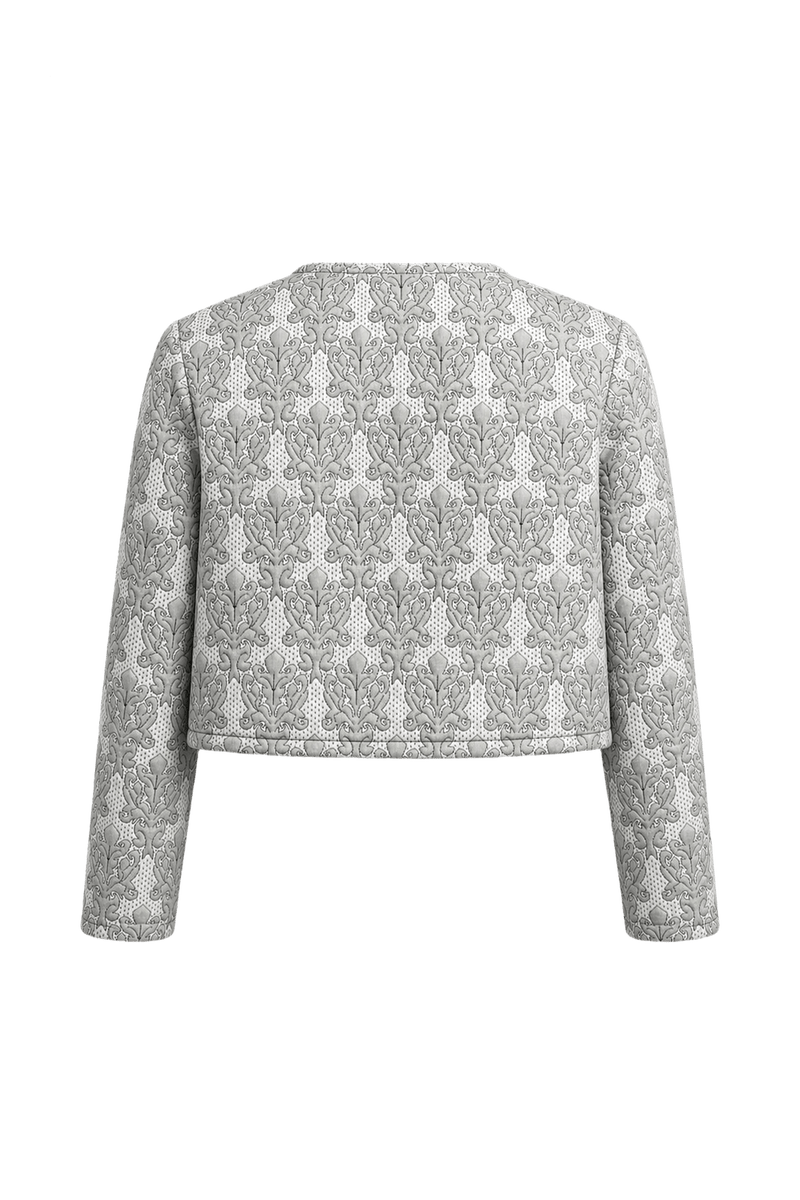 1960s Gray Cotton Blend Jacket - Back View