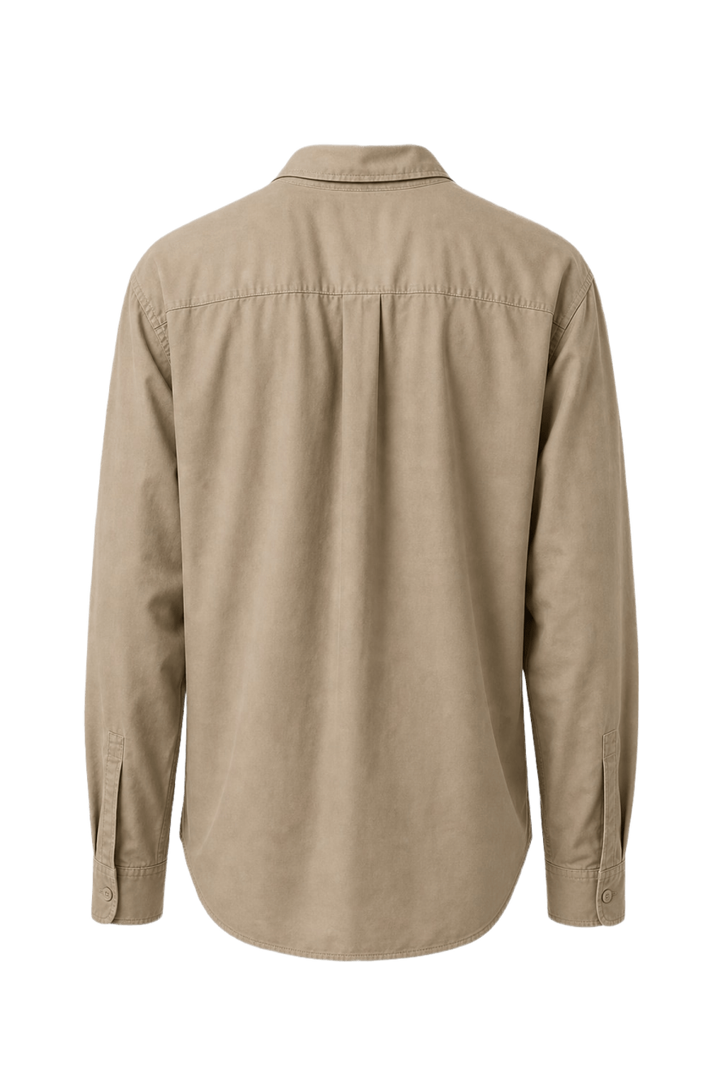 1990s Tan Cotton Shirt - Back View