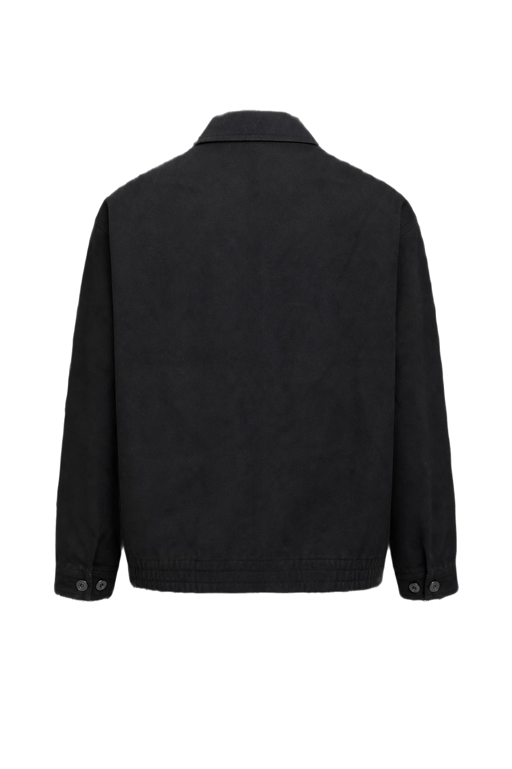 1980s Black Wool Blend Jacket - Back View