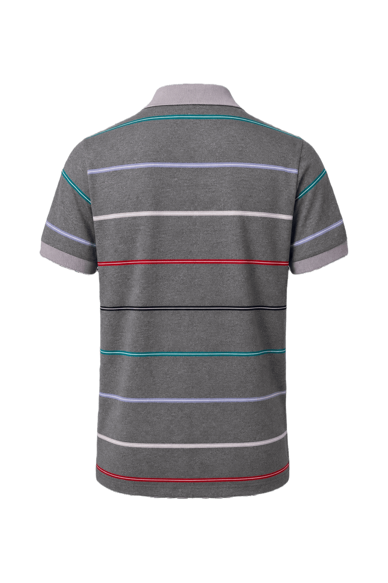 1990s Grey Cotton Polo - Back View
