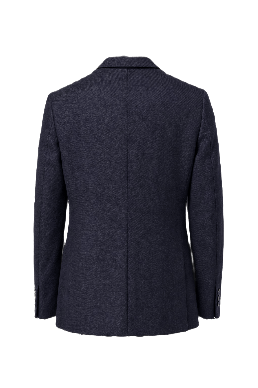 1980s Navy Blue Wool Blazer - Back View