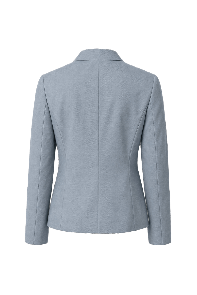 1980s Light Blue Wool Blazer - Back View