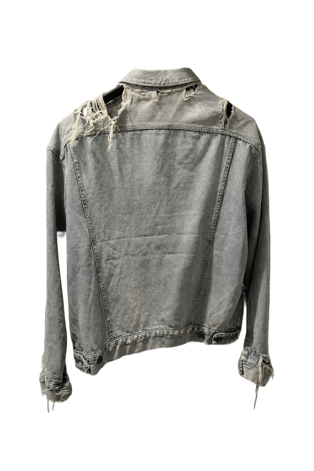1990s Light Blue Denim Jacket - Back View