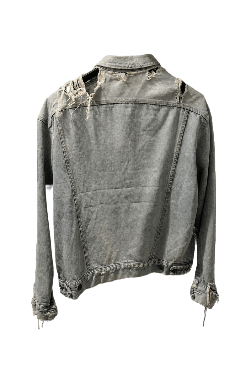 1990s Light Blue Denim Jacket - Back View