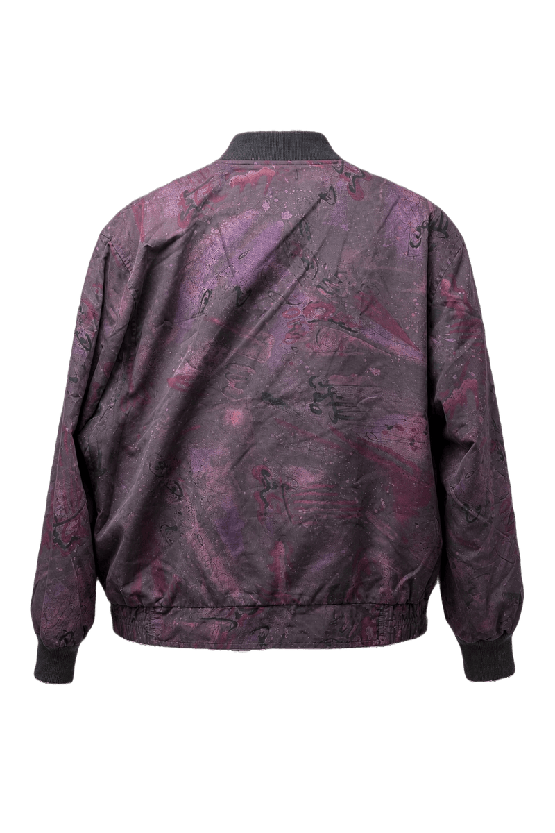 1980s Purple Cotton Blend Jacket - Back View