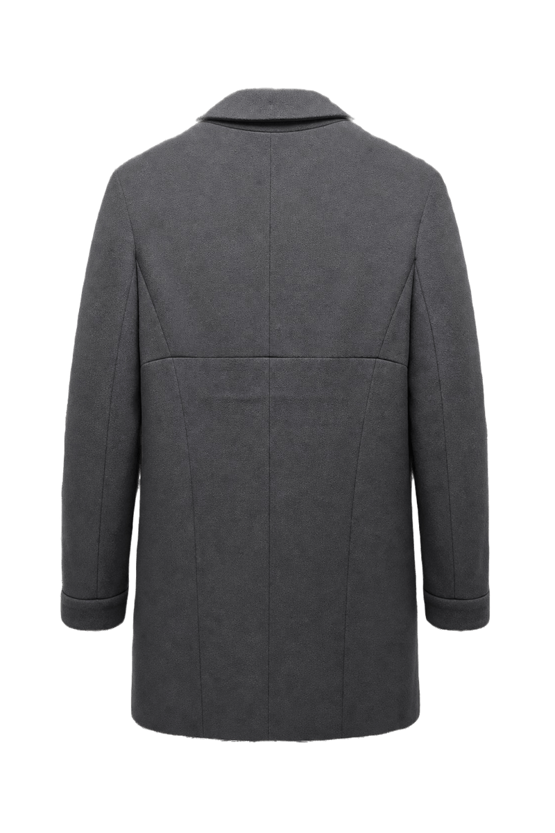 1980s Navy Blue Wool Blend Blazer - Back View