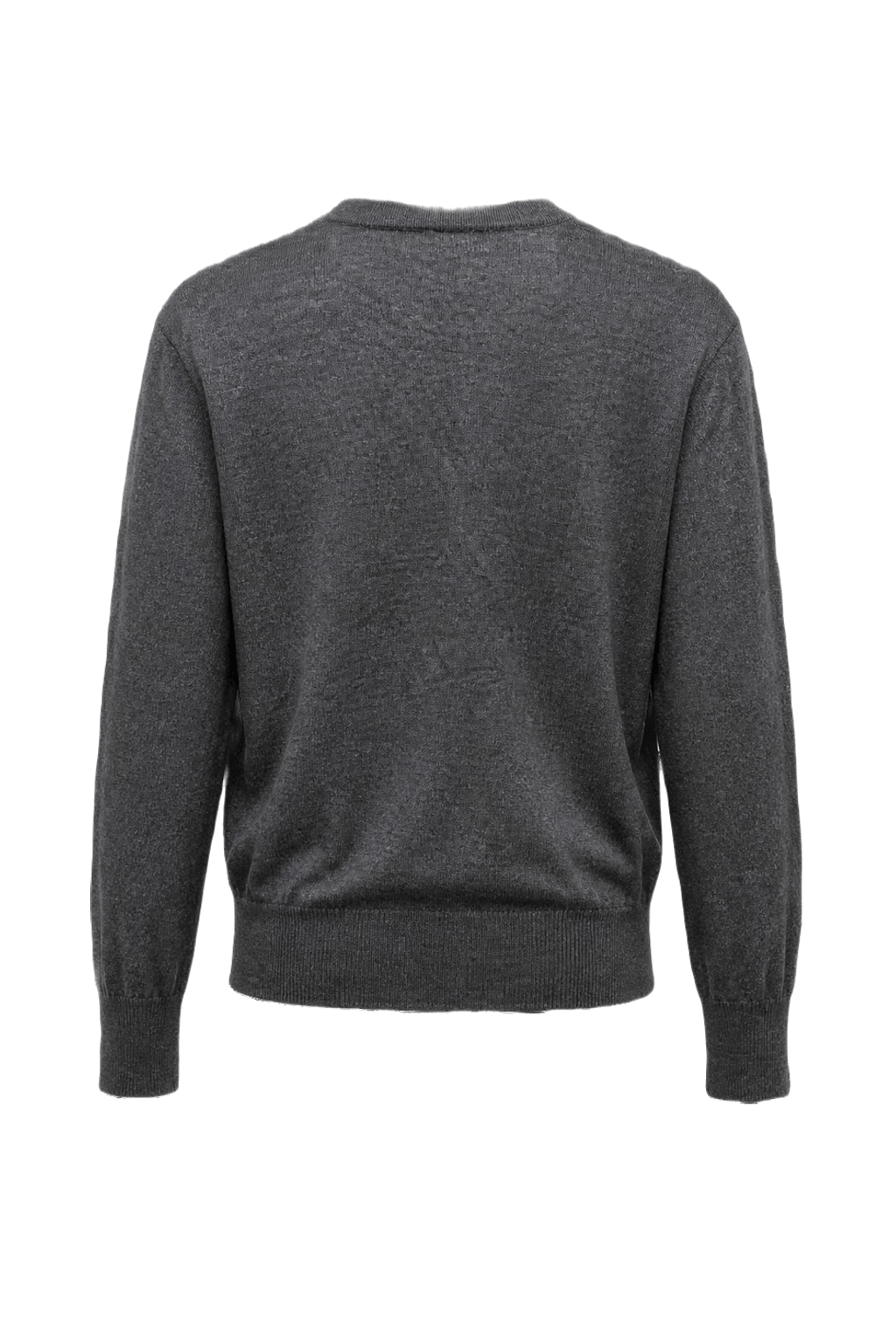 1980s Charcoal Grey Wool Cardigan - Back View