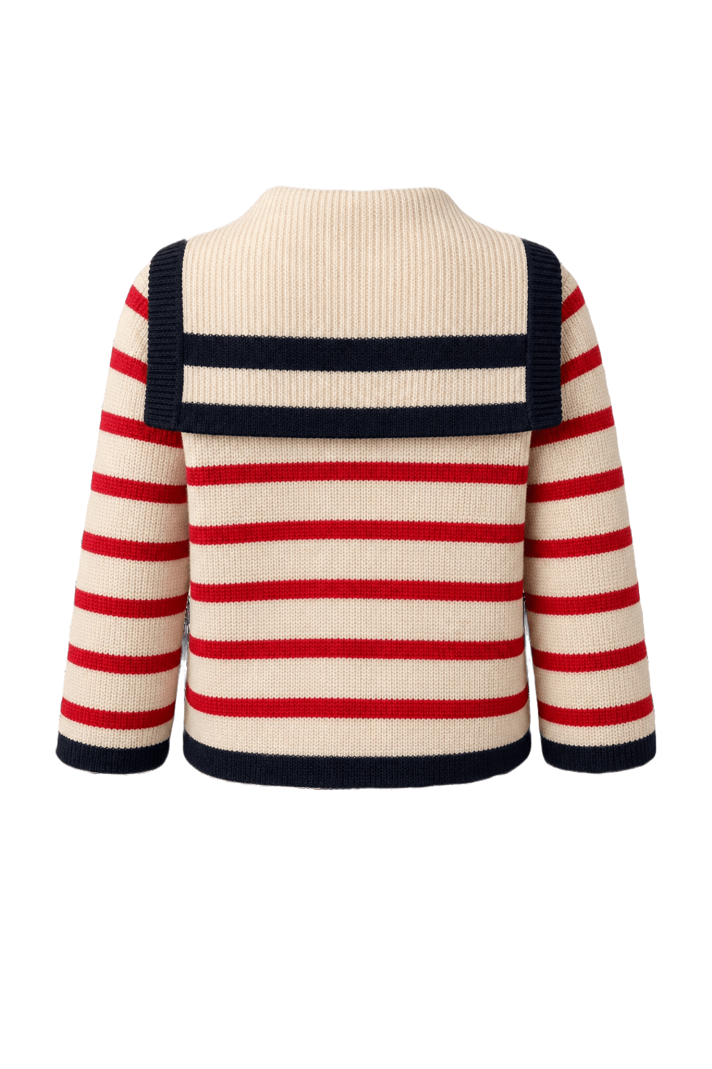 1980s Cream Wool Blend Cardigan - Back View