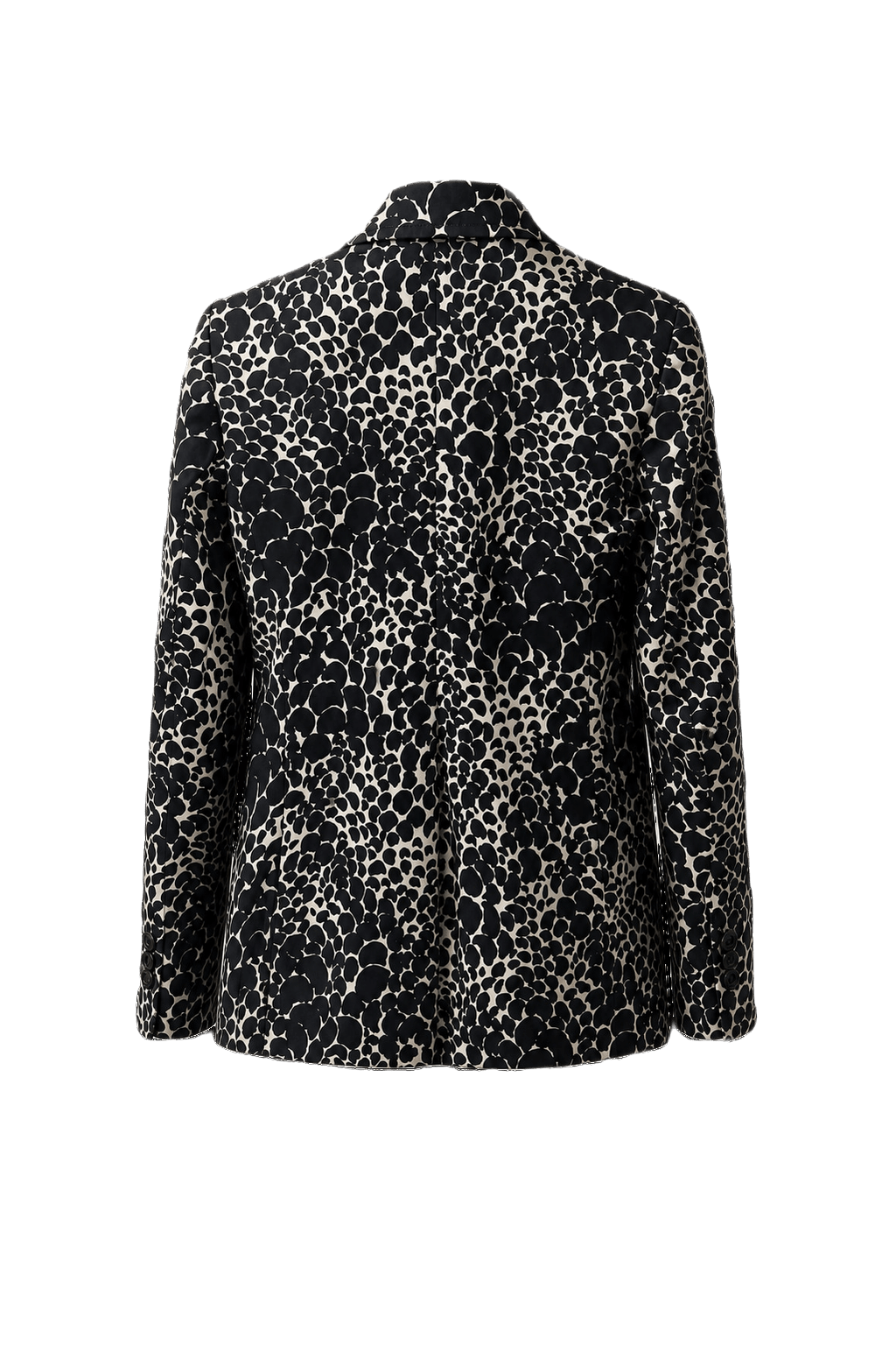 1980s Black Silk Blazer - Back View