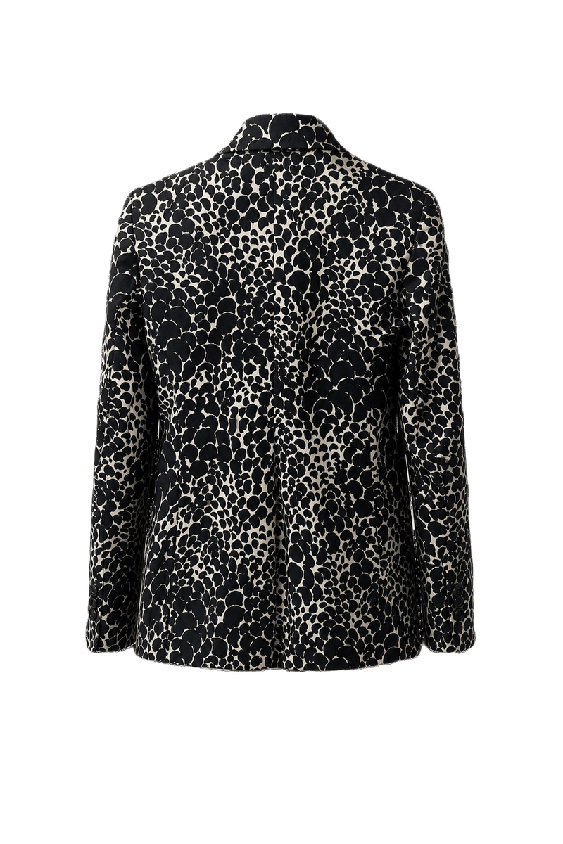 1980s Black Silk Blazer - Back View