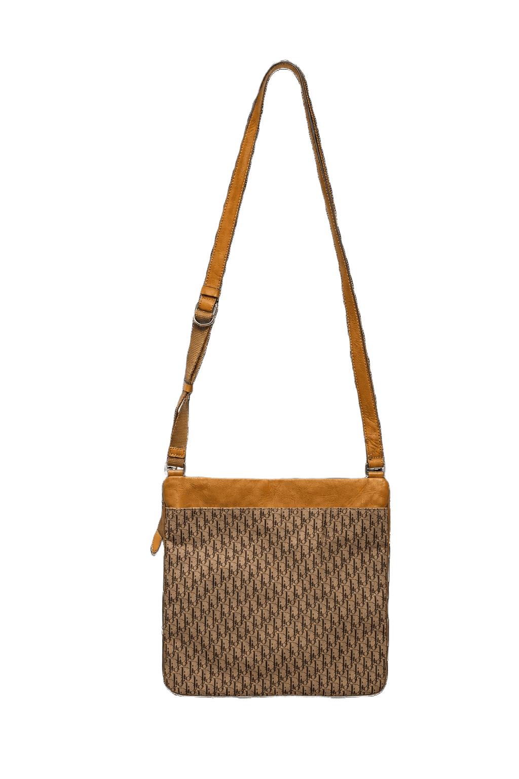 1980s Brown Canvas Bag - Back View