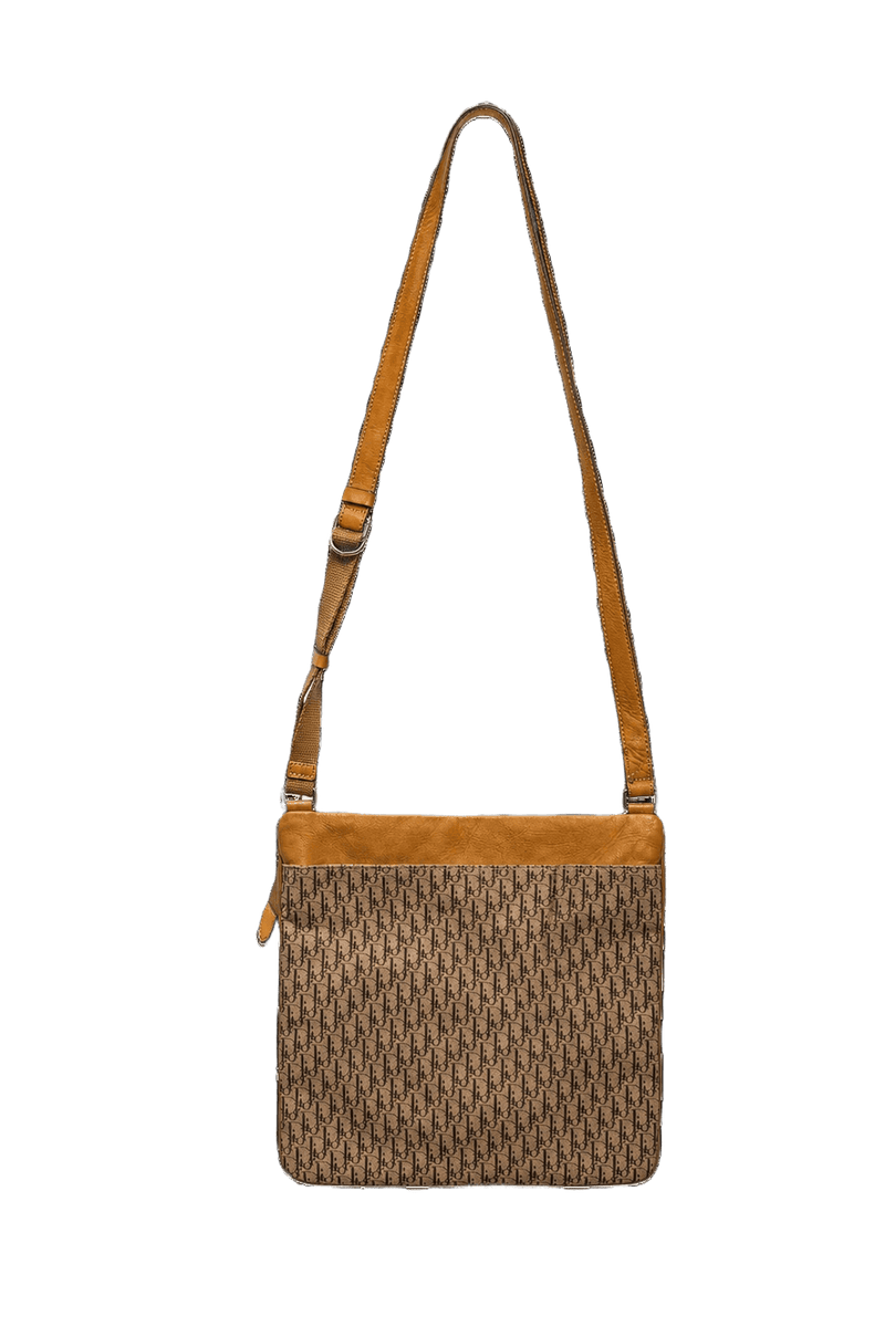1980s Brown Canvas Bag - Back View