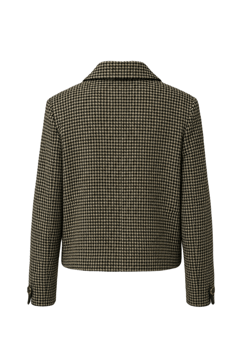 1990s Green Wool Blend Blazer - Back View