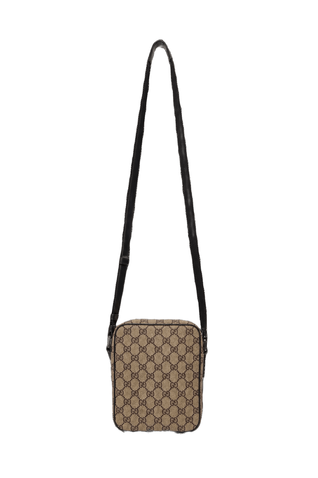 1980s Beige Leather Handbag - Back View