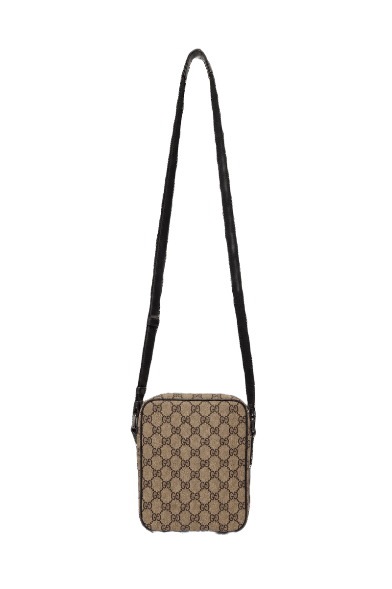 1980s Beige Leather Handbag - Back View