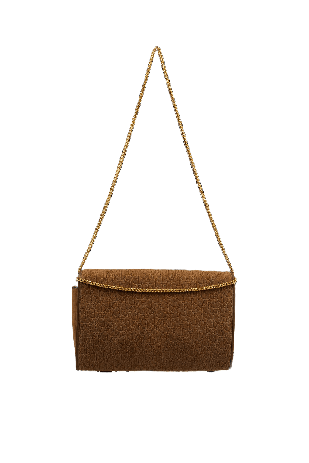 1980s Brown Leather Handbag - Back View