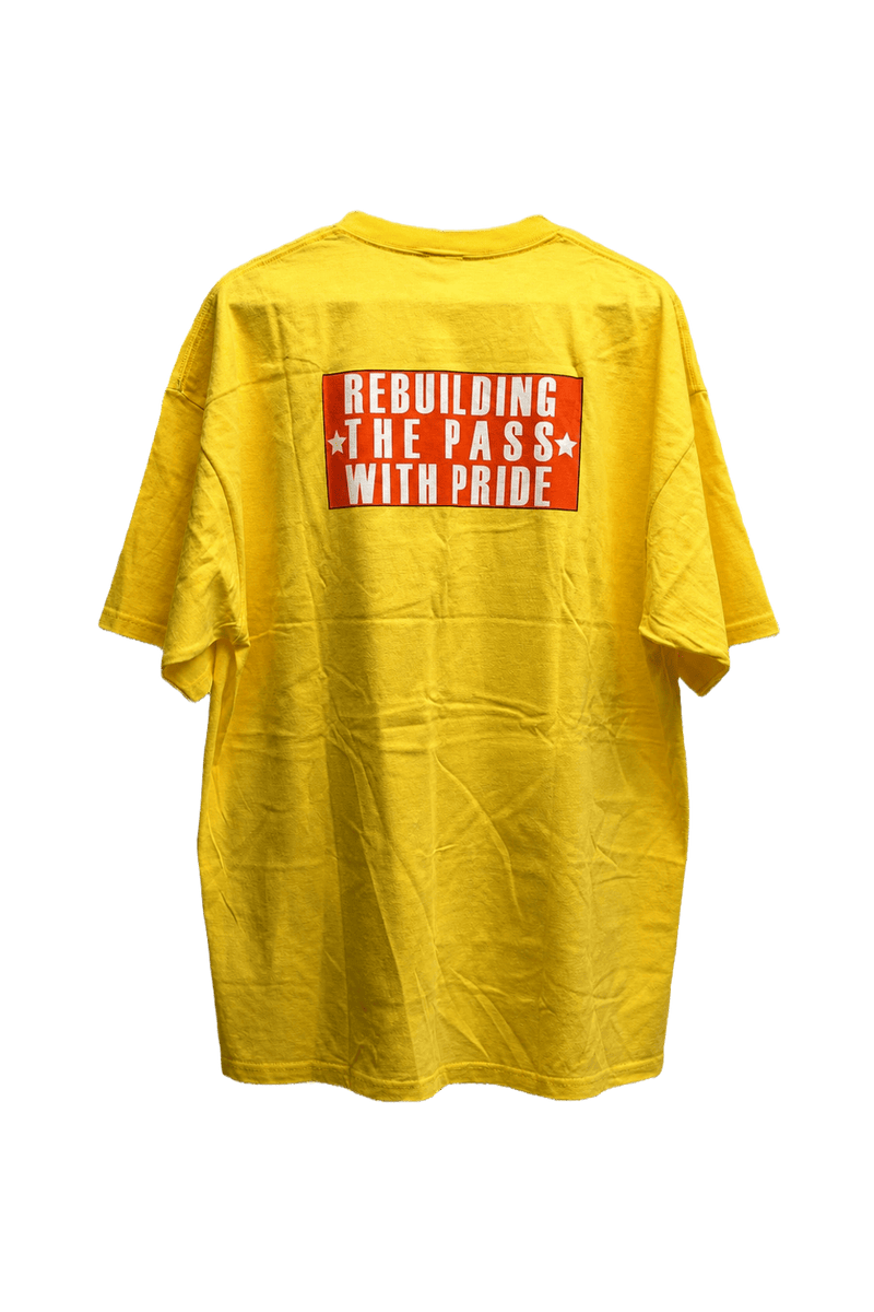 1990s Yellow Cotton T-Shirt - Back View
