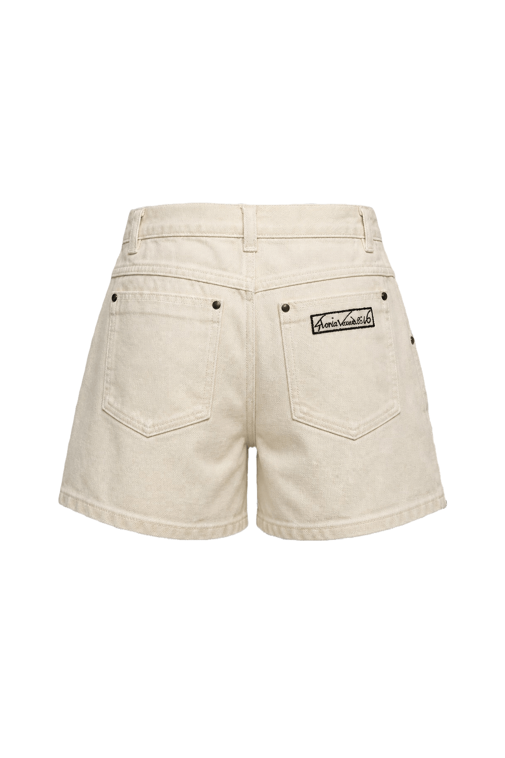 1990s Cream Cotton Shorts - Back View