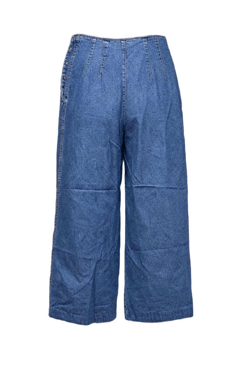 1990s Medium Wash Denim Pants - Back View